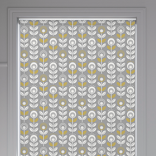 Roller Blind Sample - Saga Moonflower - Blinds4All.co.uk