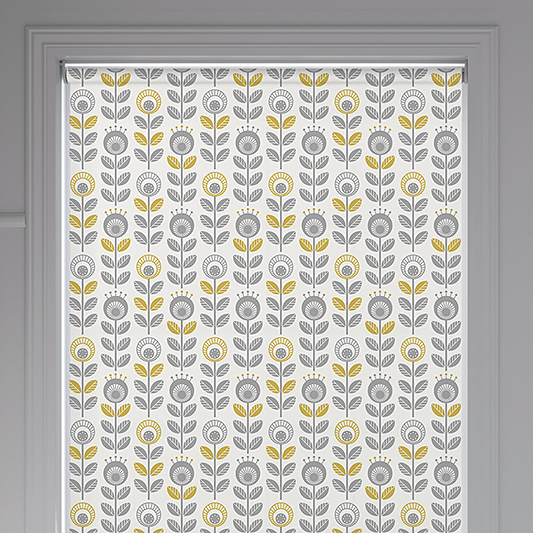 Roller Blind Sample - Saga Sunflower - Blinds4All.co.uk