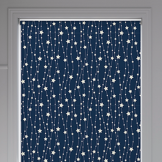 Roller Blind Sample - Wish Navy - Blinds4All.co.uk