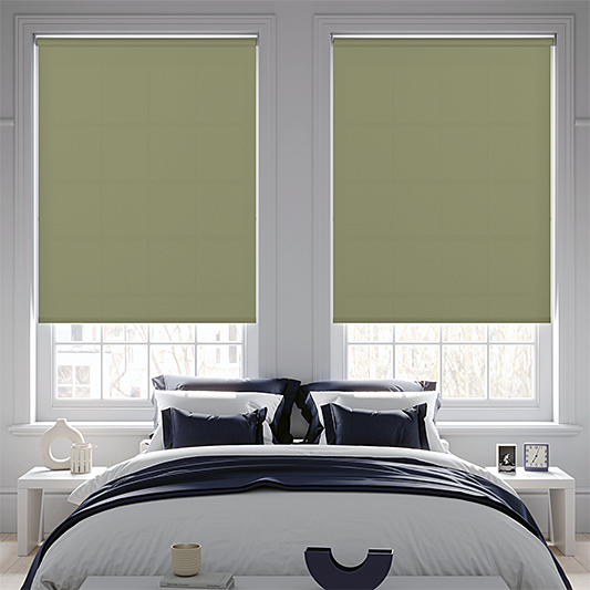 Palette FR Green Roller Blind - Battery Powered - Blinds4All.co.uk