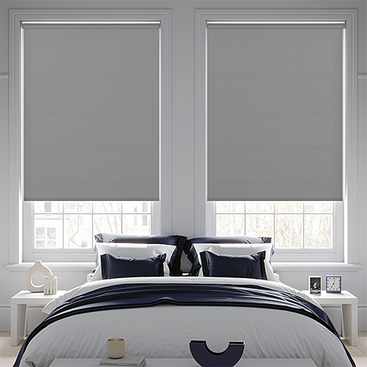 Palette FR Ultimate Grey Roller Blind - Battery Powered - Blinds4All.co.uk