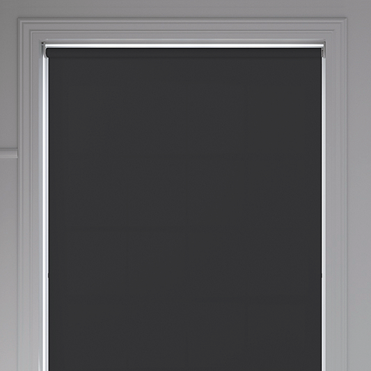 Palette FR Black Roller Blind - Battery Powered - Blinds4All.co.uk