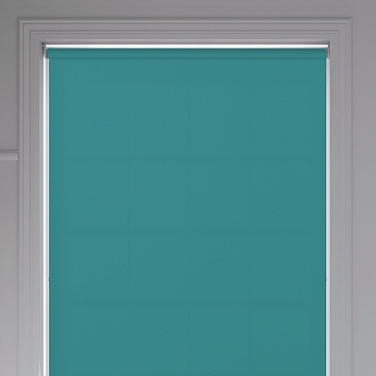 Palette FR Teal Roller Blind - Battery Powered - Blinds4All.co.uk
