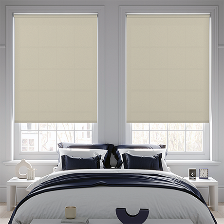 Roller Blind Sample - Banlight Duo FR Vanilla - Blinds4All.co.uk