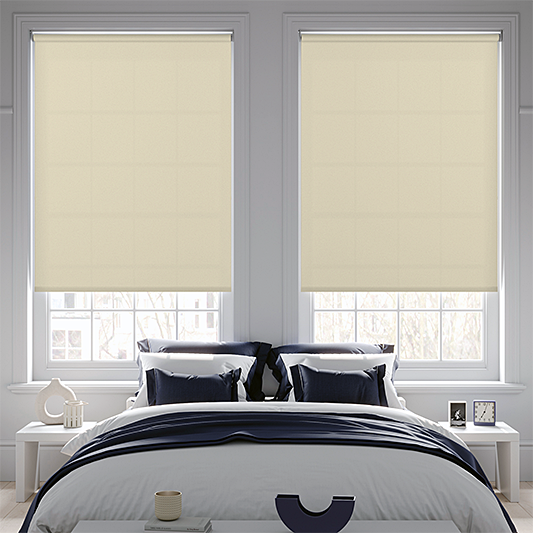 Roller Blind Sample - Banlight Duo FR Linen - Blinds4All.co.uk