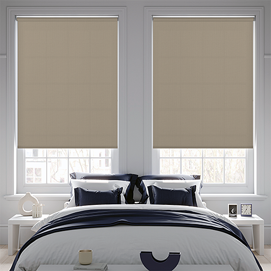 Splash Hessian Roller Blind - Battery Powered - Blinds4All.co.uk