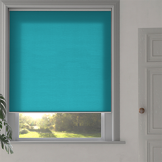 Duette® SmartCord® Sample - Dim Out Bright Aqua - Blinds4All.co.uk