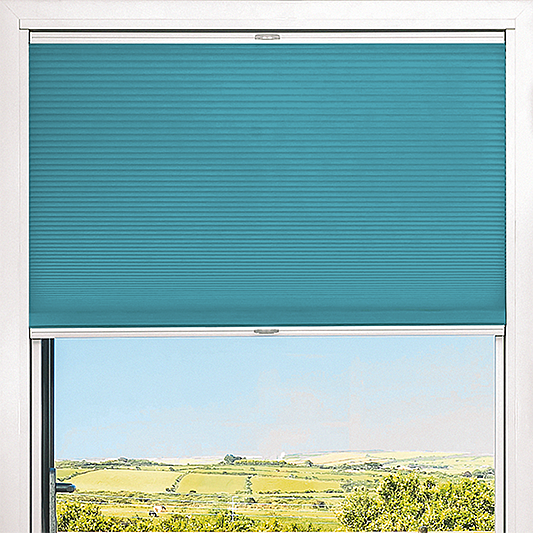 Duette® TruFit® Sample - Dim Out Bright Aqua - Blinds4All.co.uk