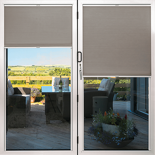 Duette® TruFit® Sample - Room Darkening Brushed Nickel - Blinds4All.co.uk