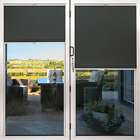 Duette® TruFit® Sample - Room Darkening Charcoal - Blinds4All.co.uk