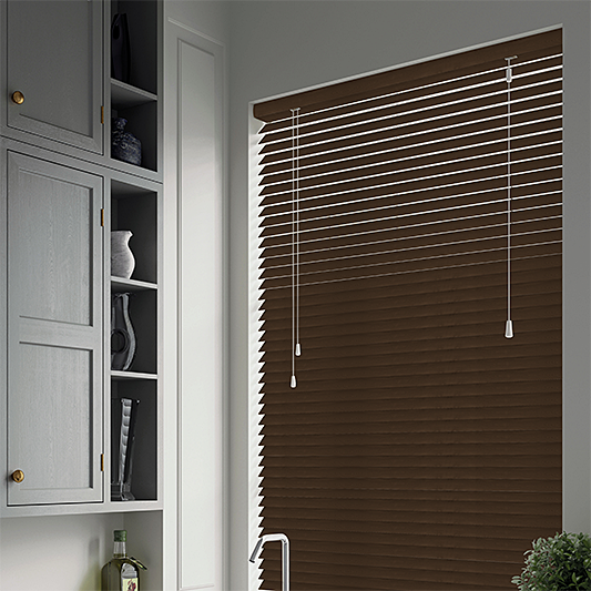 Fired Walnut 50mm - Battery Powered Tilt - Blinds4All.co.uk