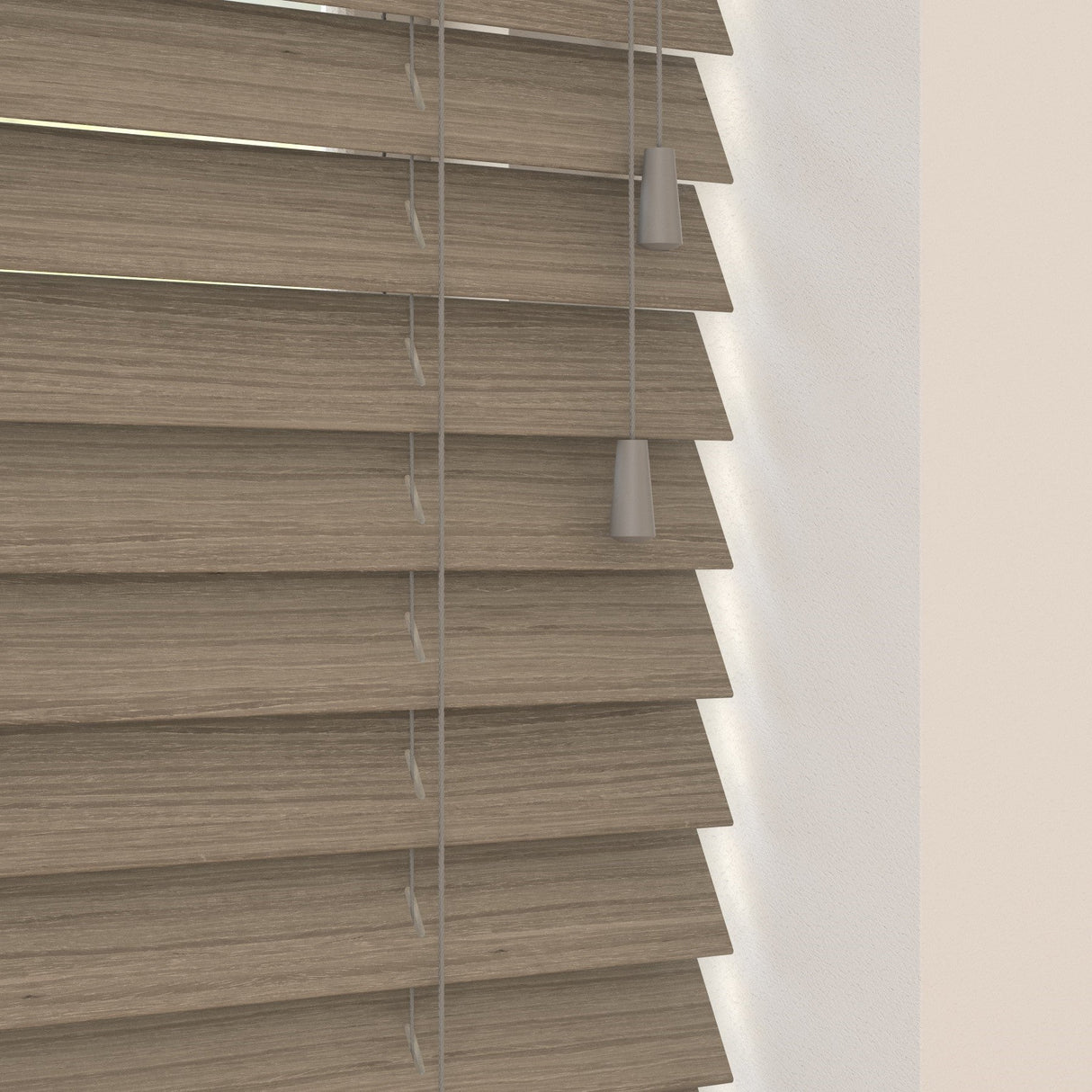 Urban Oak 50mm - Battery Powered Tilt - Blinds4All.co.uk